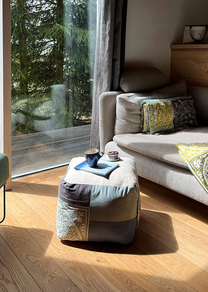 Sitz-Pouf | Polster als Upcycling-Unikat