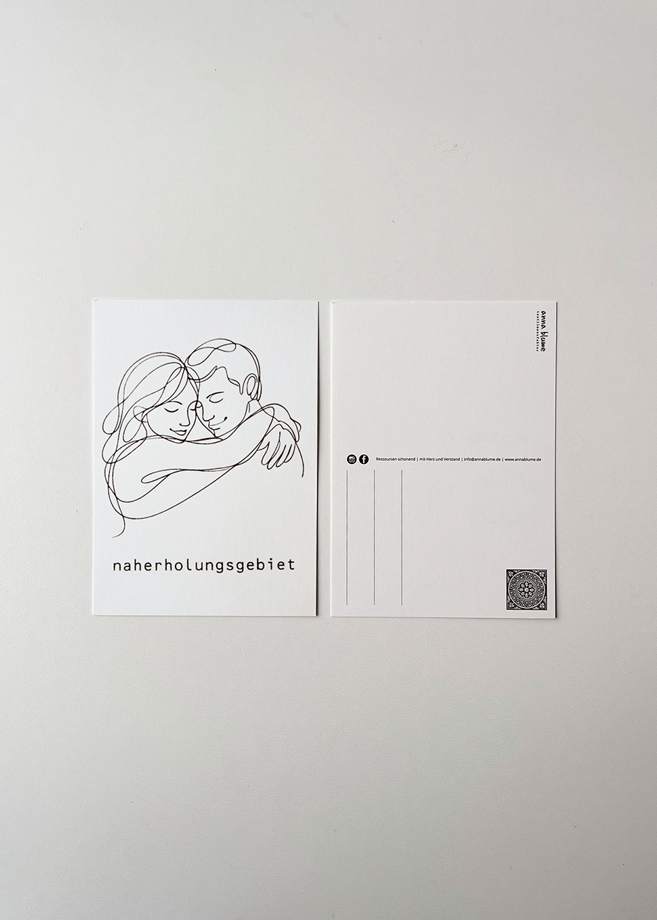 Spruch Postkarte Siebdruck auf Papier