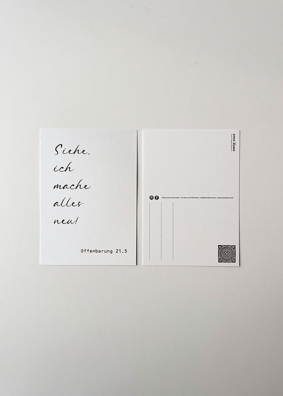 Spruch Postkarte Siebdruck auf Papier