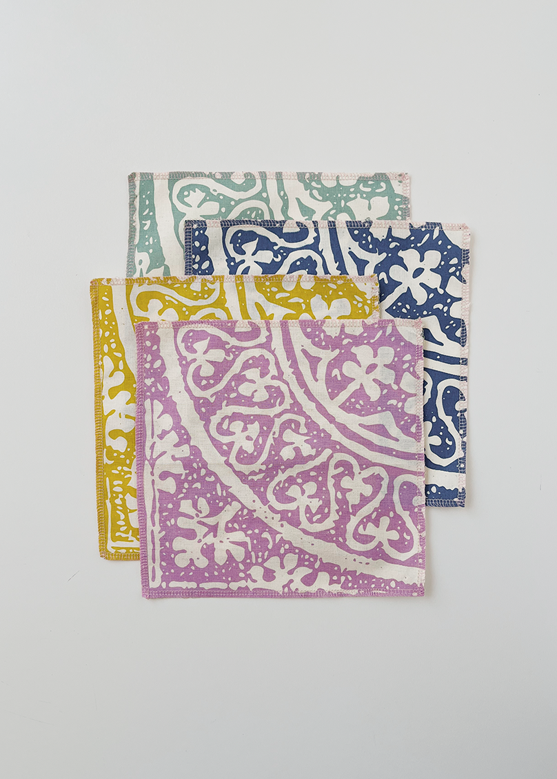4er Set Quadrat Servietten aus Baumwolle