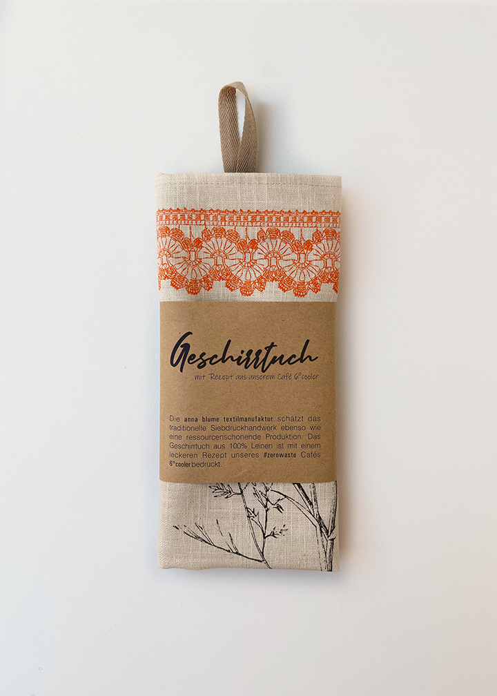 Café-Rezepte Geschirrtuch aus Leinen