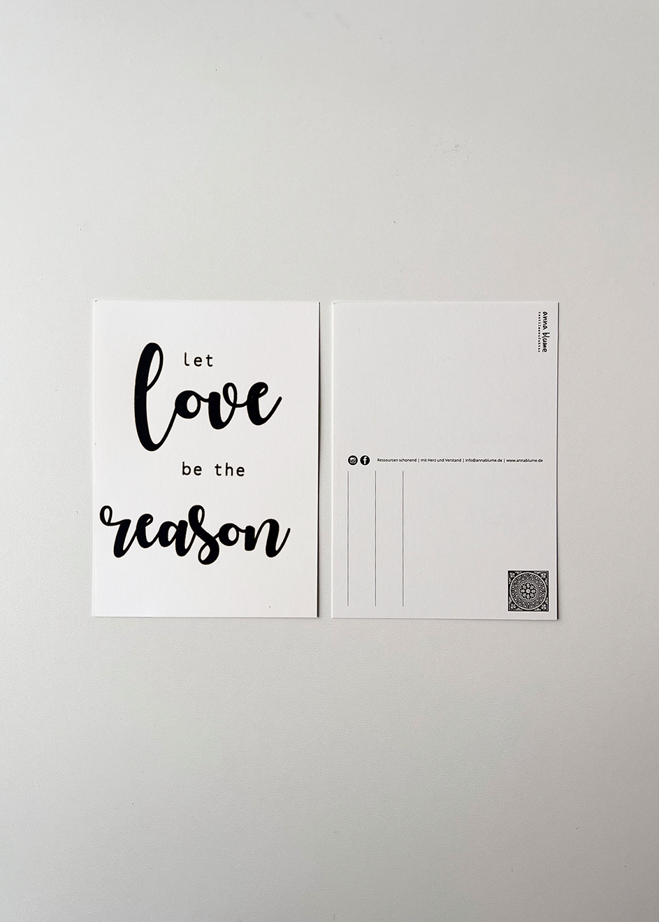 Spruch Postkarte Siebdruck auf Papier
