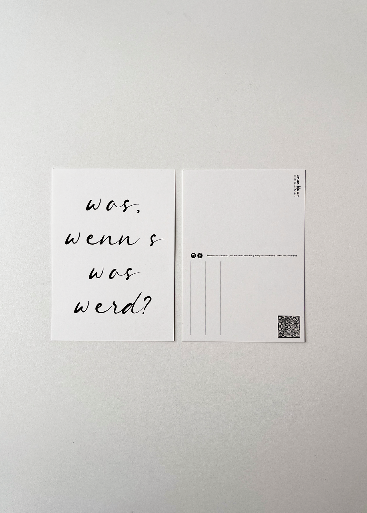 Spruch Postkarte Siebdruck auf Papier