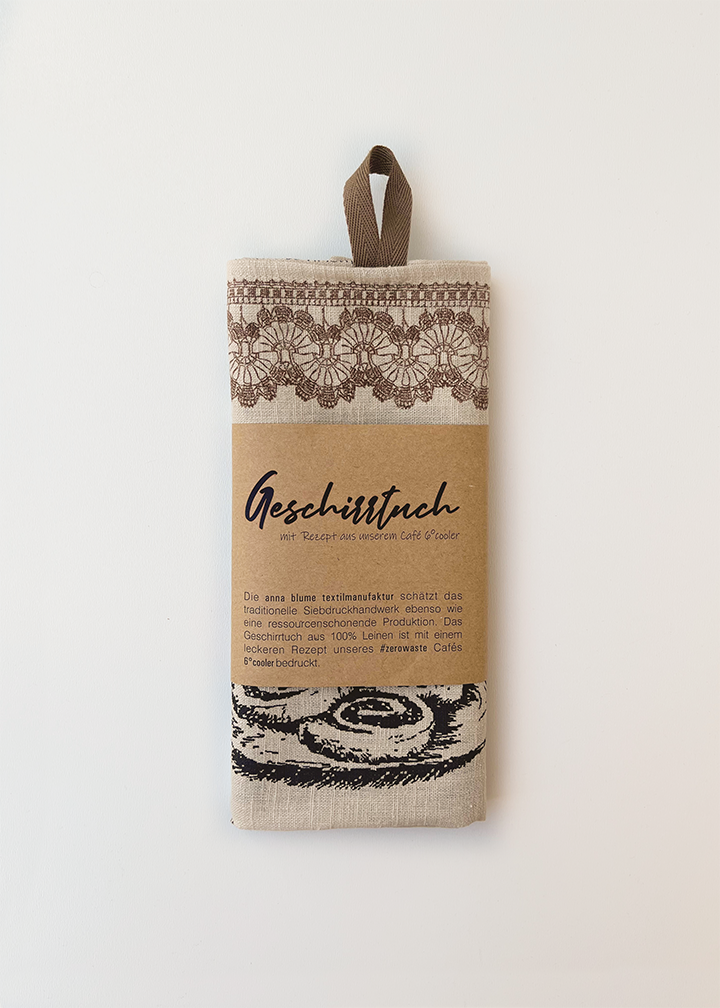 Café-Rezepte Geschirrtuch aus Leinen